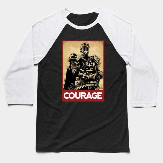 Warriors: Courage Baseball T-Shirt by NoMans